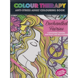 Colour Therapy Anti Stress Relax Adult Colouring Book 64 Pages Enchanted Fairies
