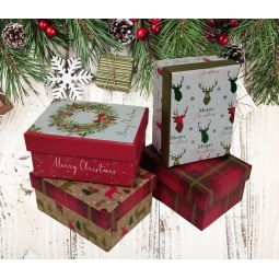 Mini Tartan Stag Gift Boxes