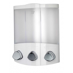 Croydex Euro Trio Compartment Soap Shampoo Shower Bathroom Wall Dispenser