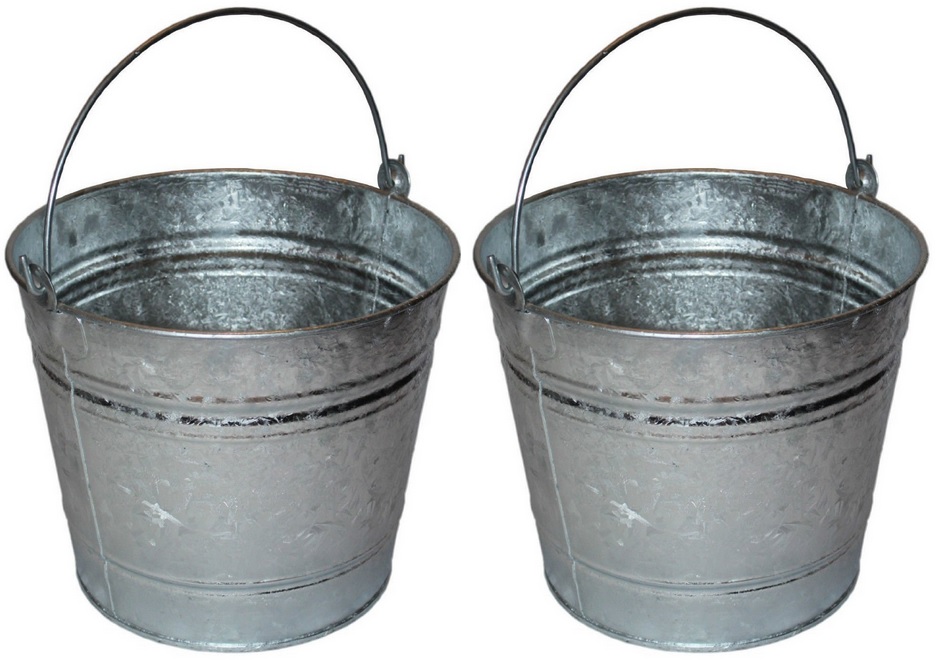 Strong Solid Large 10 Litre 26cm Galvanised Metal Bucket Water Coal Sand DIY