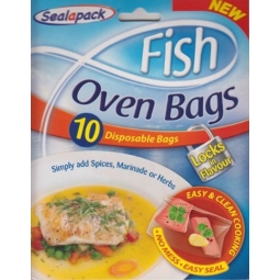 Sealapack Fish Oven Bags 10 Bags No Mess, Easy & Clean Cooking Locks In Flavour