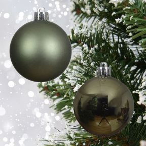12 Rosemary Green Baubles