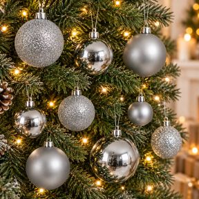 30 Silver Baubles