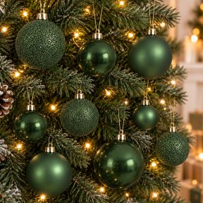 30 Pine Green Baubles