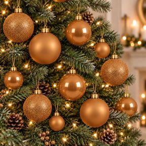 30 Caramel Brown Baubles