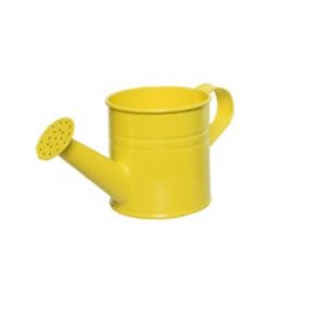 Bright Yellow Metal Watering Can