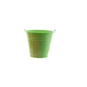 Bright Green Metal Bucket