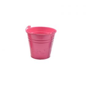 Bright Pink Metal Bucket