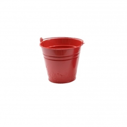Bright Red Metal Bucket