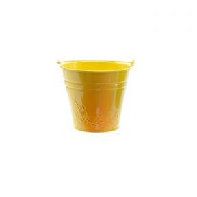 Bright Yellow Metal Bucket