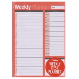 Week To View Weekly Desk Planner Pad Organiser Pull Of Pages To Do List Contacts