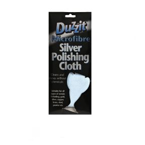 Duzzit Microfibre Silver Polishing Cloth Cleaning Cloth For All Metal 30 x 25cm