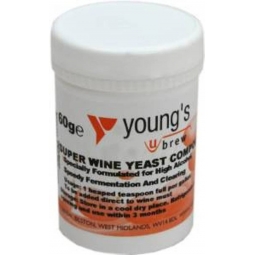 Youngs Brew Home Brewing Super Wine Yeast Compound For High Alcohol 60g