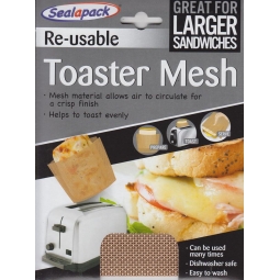 Sealapack Re Usable Toaster Mesh Cooking Pocket Pouch Sandwich Toaster Bag