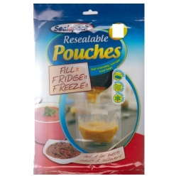 Sealapack Resealable Food Soup Bag Pouches Pack Of 7 Fill Fridge Freeze 1L Bag
