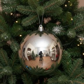 20cm Large Silver Bauble