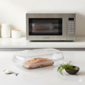 Clear Microwave Fish Steamer