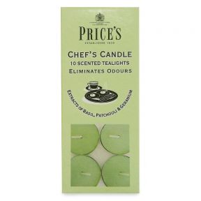 Prices Chef's Candle - 10 Scented Tealights - Basil, Patchouli & Geranium