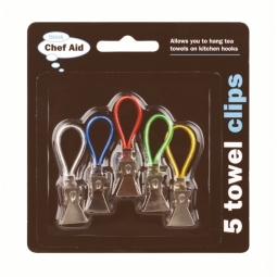Pack Of 5 Tea Towel Clips