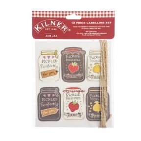 Kilner Luxury Tie On Jam Jar Pickled Lables Labelling Set 12 Tags With 2M Twine