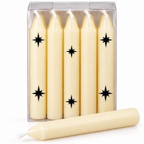 20 Mini Ivory Taper Candles