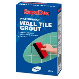 SupaDec Waterproof White Wall Tile Grout Bathroom Kitchen Mould Resistant 500g