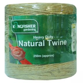 Kingfisher Heavy Duty Natural Home & Garden Plant Twine Tie Support 250M