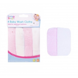 Pink Baby Face Wash Cloths