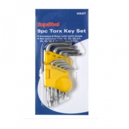 SupaTool 9 Piece Torx Key Set T10 T15 T20 T25 T27 T30 T40 T45 T50 In Case