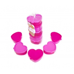 Set Of 5 Heart Shaped Stackable Storage Boxes Cake Sprinkles Sugar Shapes