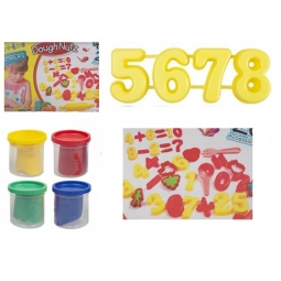 Numbers Dough Nutz Play Modeling Dough 36 Piece Accessoy Set 4 Coloured Dough