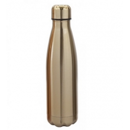 Gold Stainless Steel Double Wall Drinking Bottle Hot Cold Drinks Vacuume Flask