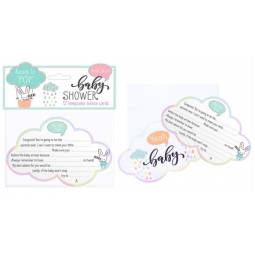 12 Baby Shower Mum To Be Keepsake Advise Cards Clouds Novelty Fun Expecting