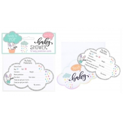 12 Baby Shower Game Prediction Cards Clouds Keepsake Cards With Envelopes