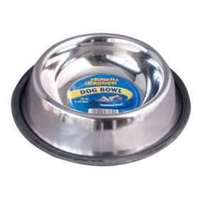 Munch & Crunch Dog Bowl 14cm Stainless Steel Water Food Bowl Pet Rim Bowl 450ml