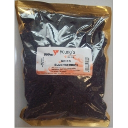 Youngs Brew Home Brewing Dried Elderberries Fruit For Wine Making - 500g