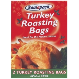 Sealapack Pack Of 2 Large Tasty Turkey Oven Roasting Bags Baking 58cm x 52cm