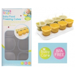 8 Plastic Baby Food Container Weaning Freezing Storage Cubes BPA Free Tray 70ML