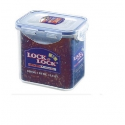 Rectangle Lock & Lock Small Food Storage Container 850ml 12cm x 13cm x 10cm