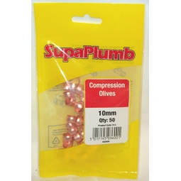 SupaPlumb Compression Olives 10mm DIY Copper Olives 50 Olives