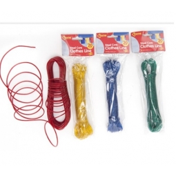 Home Connection Coloured Steel Core Plastic Coated Washing Clothes Line 20M