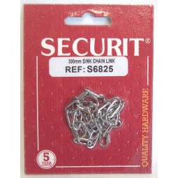 Securit Replacement Kitchen Bathroom Utility Sink Chain Link Chrome 300mm S6825