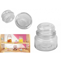 300ml Retro Glass Sweet Storage Jar Tea Coffe Sugar Canister Party Favour