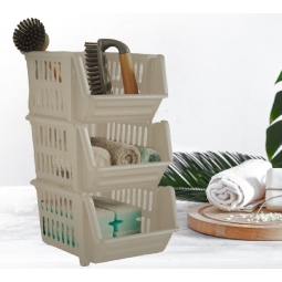 Small Stacking Baskets Cream
