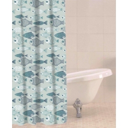 Sabichi Baby Fish PEVA Shower Curtain with Hooks 180cm x 180cm