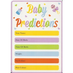 Baby Shower Game - Pack of 15 Baby Prediction Cards - Guess The Weight/Date