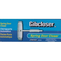 Gibcloser Surface Mounted Spring Door Closer - 14 x 5 x 3.5cm White