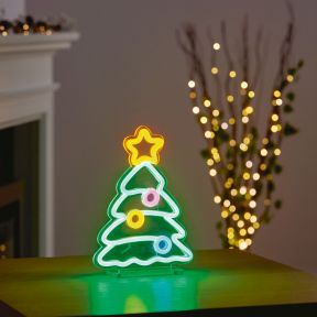 Neon Christmas Tree Light