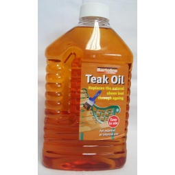 2L Bartoline Teak Oil Garden Wood Sealer Furniture Nourishes & Protects 2 Litre