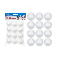 12 Mini Foam Baubles 3.6cm